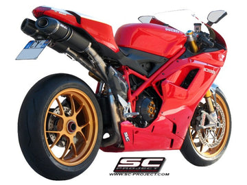 Ducati 1098 - 2006 - 2011 – SC-Project Pair of Oval carbon fibre exhaust