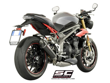 Triumph SPEED TRIPLE 1050 - 2016 - 2017 – SC-Project Conic carbon fibre exhaust, low mount