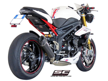 Triumph SPEED TRIPLE 1050 - 2011 - 2015 – SC-Project Conic carbon fibre exhaust, low mount