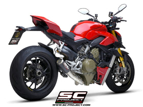 Ducati STREETFIGHTER V4 - 2021 - 2022 – SC-Project 2-1 Half-system titanium, with CR-T M2 carbon fibre exhaust