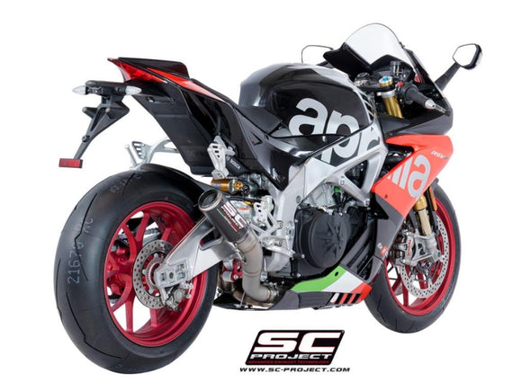 Aprilia RSV4 - 2018 - 2020 SC-Project CR-T carbon fibre exhaust, high mount