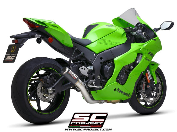 Kawasaki NINJA ZX-10R - RR - 2021- 2024 – SC-Project CR-T carbon fibre exhaust, with de-cat link pipe