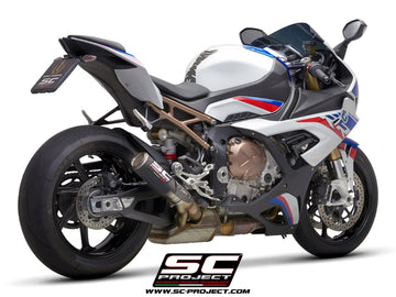 BMW S 1000 RR - 2019 - 2020 – SC-Project CR-T carbon fibre exhaust, with stoneguard grid