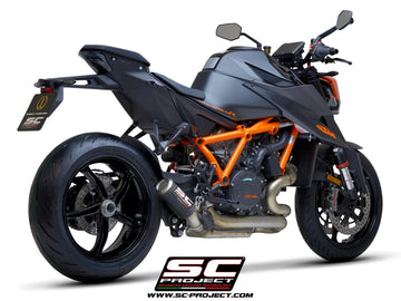 KTM 1290 SUPER DUKE R - 2021 - 2023 – SC-Project CR-T carbon fibre exhaust, with stoneguard grid
