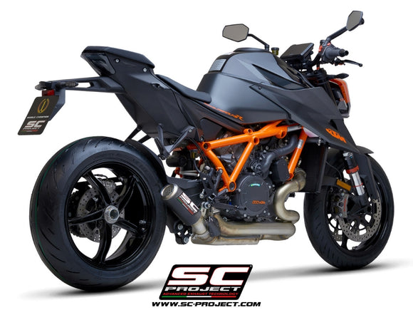 KTM 1290 SUPER DUKE R - 2020 – SC-Project CR-T carbon fibre exhaust, with stoneguard grid