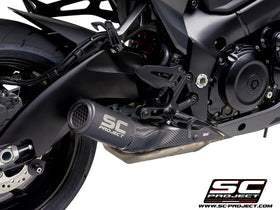 Suzuki GSX-S1000 - 2017- 2020 – SC-Project CR-T titanium exhaust, matt black, with stoneguard grid