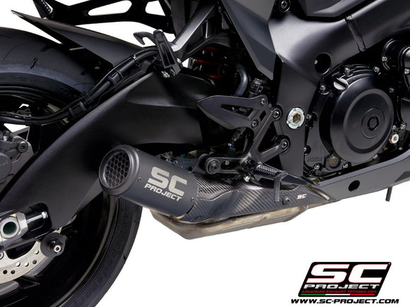 Suzuki GSX-S1000 - 2017- 2020 – SC-Project CR-T titanium exhaust, matt black, with stoneguard grid