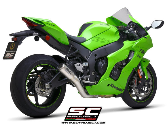 Kawasaki NINJA ZX-10R - RR - 2021- 2024 – SC-Project CR-T titanium exhaust, with de-cat link pipe