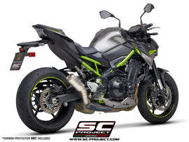 Kawasaki Z900 A2 - 2020 - 2024 – SC-Project CR-T titanium exhaust, with stoneguard grid (WITHOUT carbon fibre heat protection)