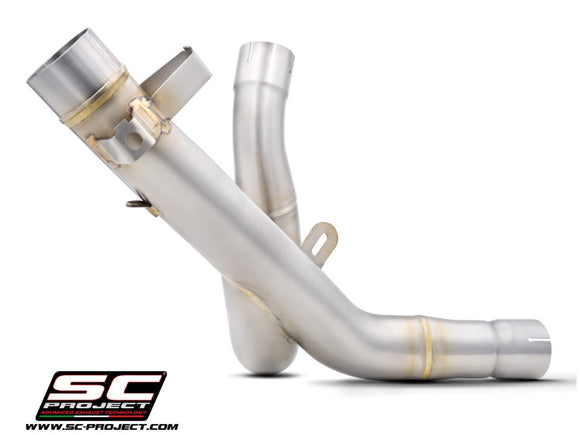 Ducati DESERTX - 2022 - 2025 – SC-Project De-cat link pipe stainless steel, compatible with specific SC-Project range