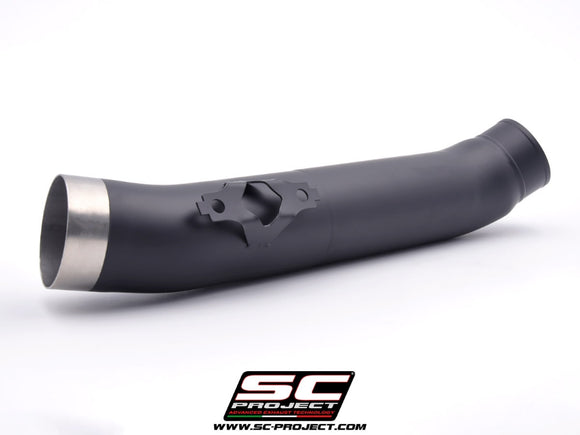 Yamaha TMAX 560 - 2020 - 2021 – SC-Project De-cat link pipe stainless steel, matt black, compatible with SC-Project headers