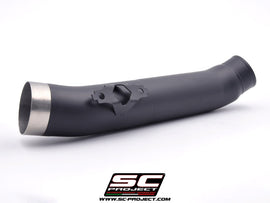 Yamaha TMAX 560 - 2022 - 2024 – SC-Project De-cat link pipe stainless steel, matt black, compatible with SC-Project headers
