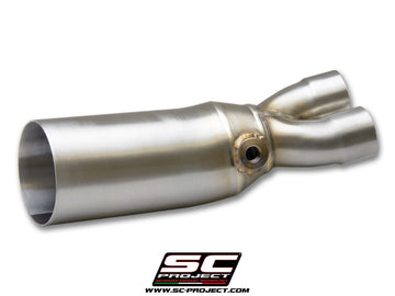 Yamaha TMAX 530 - 2017 - 2019 – SC-Project De-cat link pipe stainless steel, compatible with SC-Project headers