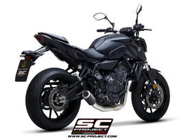Yamaha MT-07 - 2021 - 2024 – SC-Project 2-1 Stainless steel full exhaust system, with CR-T carbon fibre exhaust