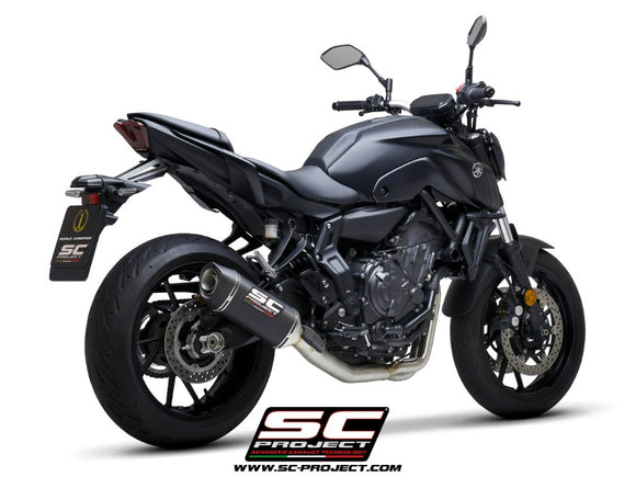 Yamaha MT-07 - 2021 - 2024 – SC-Project 2-1 Stainless steel full exhaust system, with SC1-S carbon fibre exhaust