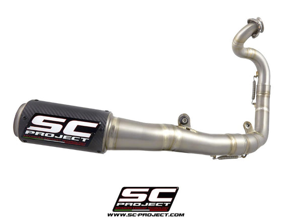 Honda NSF250R – SC-Project 1-1 Titanium full exhaust system, with CR-T carbon fibre exhaust