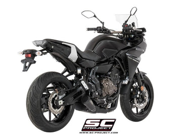 Yamaha TRACER 700 - 2016 - 2020 – SC-Project 2-1 Stainless steel full exhaust system, with Conico 70s stainless steel exhaust, matt black