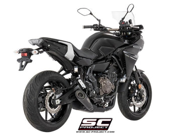 Yamaha TRACER 700 - 2016 - 2020 – SC-Project 2-1 Stainless steel full exhaust system, with S1 titanium exhaust, matt black
