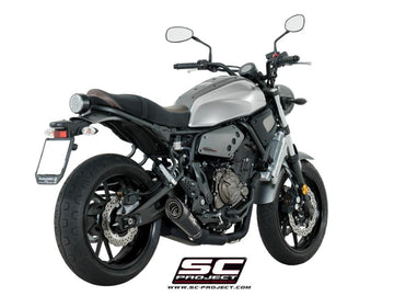 Yamaha XSR 700 - 2016 - 2020 – SC-Project 2-1 Stainless steel full exhaust system, with S1 titanium exhaust, matt black