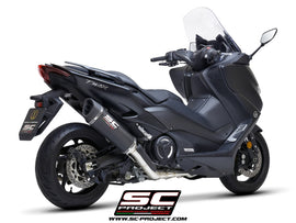 Yamaha TMAX 560 - 2020 - 2021 – SC-Project 2-1 Stainless steel full exhaust system, with SC1-R carbon fibre exhaust