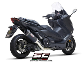 Yamaha TMAX 560 - 2020 - 2021 – SC-Project 2-1 Stainless steel full exhaust system, with SC1-R carbon fibre exhaust