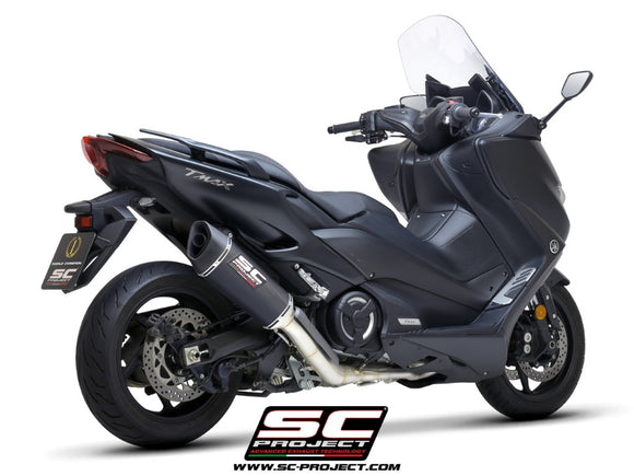 Yamaha TMAX 560 - 2020 - 2021 – SC-Project 2-1 Stainless steel full exhaust system, with SC1-R carbon fibre exhaust