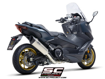 Yamaha TMAX 560 - 2022 - 2024 – SC-Project 2-1 Stainless steel full exhaust system, with SC1-R titanium exhaust