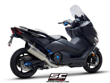 Yamaha TMAX 530 - 2017 - 2019 – SC-Project 2-1 Stainless steel full exhaust system, with SC1-R titanium exhaust