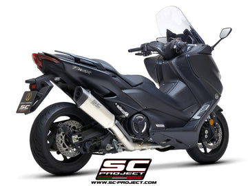 Yamaha TMAX 560 - 2020 - 2021 – SC-Project 2-1 Stainless steel full exhaust system, with SC1-R titanium exhaust