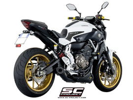 Yamaha MT-07 - 2013 - 2016 – SC-Project 2-1 Stainless steel full exhaust system, with Conic stainless steel exhaust, matt black