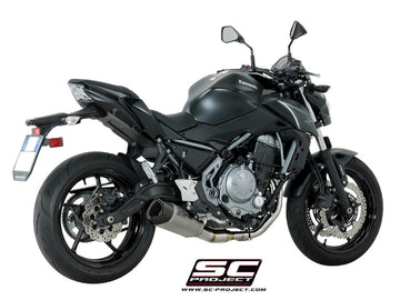 Kawasaki Z650 - 2017 - 2019 – SC-Project 2-1 Stainless steel full exhaust system, with SC1-R GT titanium exhaust