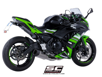 Kawasaki NINJA 650 - 2017 - 2019 – SC-Project 2-1 Stainless steel full exhaust system, with SC1-R GT titanium exhaust