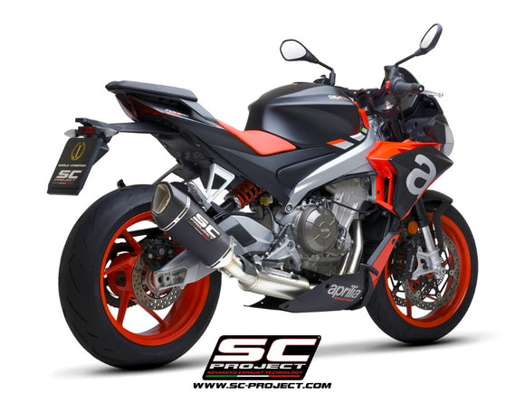 Aprilia TUONO 660 - 2021 - 2024 SC-Project 2-1 Stainless steel full exhaust system, with SC1-R carbon fibre exhaust