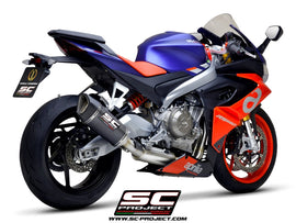 Aprilia RS 660 - 2020 - 2024 SC-Project 2-1 Stainless steel full exhaust system, with SC1-R carbon fibre exhaust