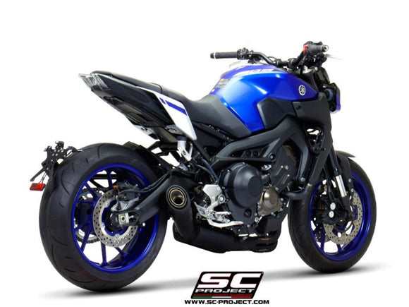 Yamaha MT-09 - 2017 - 2020 – SC-Project 3-1 Stainless steel full exhaust system, with S1 titanium exhaust, matt black