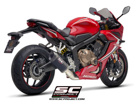 Honda CBR650R - 2019 - 2020 – SC-Project 4-1 Stainless steel full exhaust system, with SC1-M carbon fibre exhaust