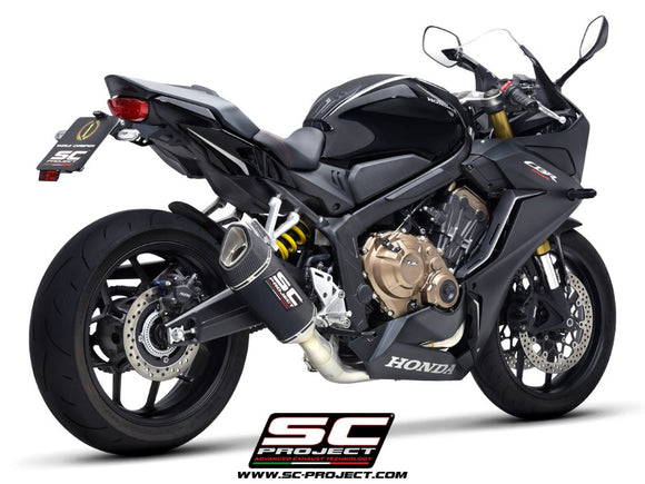 Honda CBR650R - 2021 - 2023 – SC-Project 4-1 Stainless steel full exhaust system, with SC1-R carbon fibre exhaust
