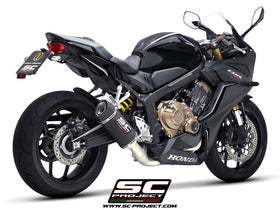 Honda CBR650R - 2021 - 2023 – SC-Project 4-1 Stainless steel full exhaust system, with SC1-S carbon fibre exhaust