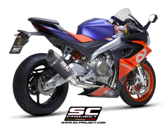 Aprilia RS 660 - 2020 - 2024 SC-Project 2-1 "Trofeo" full exhaust system titanium, with SC1-R carbon fibre exhaust