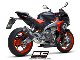 Aprilia TUONO 660 - 2021 - 2024 SC-Project 2-1 "Trofeo" full exhaust system titanium, with SC1-R carbon fibre exhaust