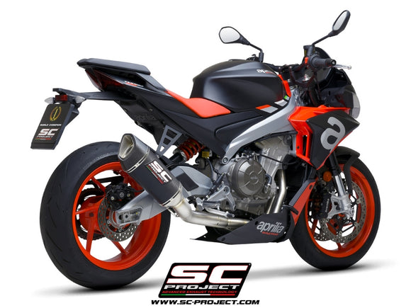 Aprilia TUONO 660 - 2021 - 2024 SC-Project 2-1 "Trofeo" full exhaust system titanium, with SC1-R carbon fibre exhaust