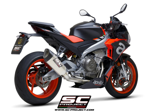 Aprilia TUONO 660 - 2021 - 2024 SC-Project 2-1 "Trofeo" full exhaust system titanium, with SC1-R titanium exhaust