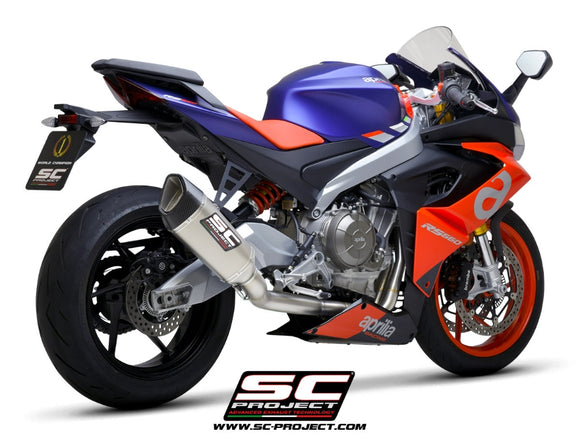 Aprilia RS 660 - 2020 - 2024 SC-Project 2-1 "Trofeo" full exhaust system titanium, with SC1-R titanium exhaust