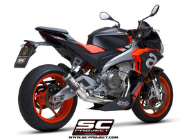 Aprilia TUONO 660 - 2021 - 2024 SC-Project 2-1 Titanium full exhaust system, with CR-T carbon fibre exhaust