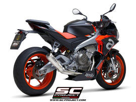 Aprilia TUONO 660 - 2021 - 2024 SC-Project 2-1 Titanium full exhaust system, with CR-T titanium exhaust