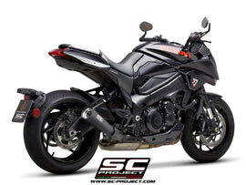 Suzuki KATANA - 2019 - 2020 – SC-Project Metal Black stainless steel exhaust, with black & silver paint CNC machined end cap