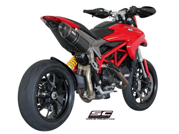 Ducati HYPERMOTARD 821 - 2013 - 2016 – SC-Project Oval carbon fibre exhaust, high mount