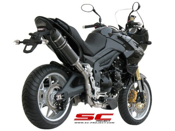 Triumph TIGER 1050 - 2007 - 2012 – SC-Project Oval carbon fibre exhaust, high mount