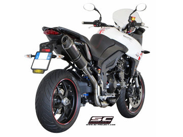 Triumph TIGER SPORT 1050 - 2013 - 2015 – SC-Project Oval carbon fibre exhaust, high mount
