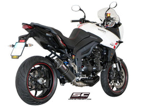 Triumph TIGER SPORT 1050 - 2013 - 2015 – SC-Project Oval carbon fibre exhaust, low mount